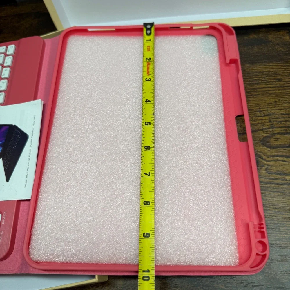 HOTLIFE iPad Air 5th 4th Gen Case with Keyboard 10.9 inch 2022 2020 Pink Folio